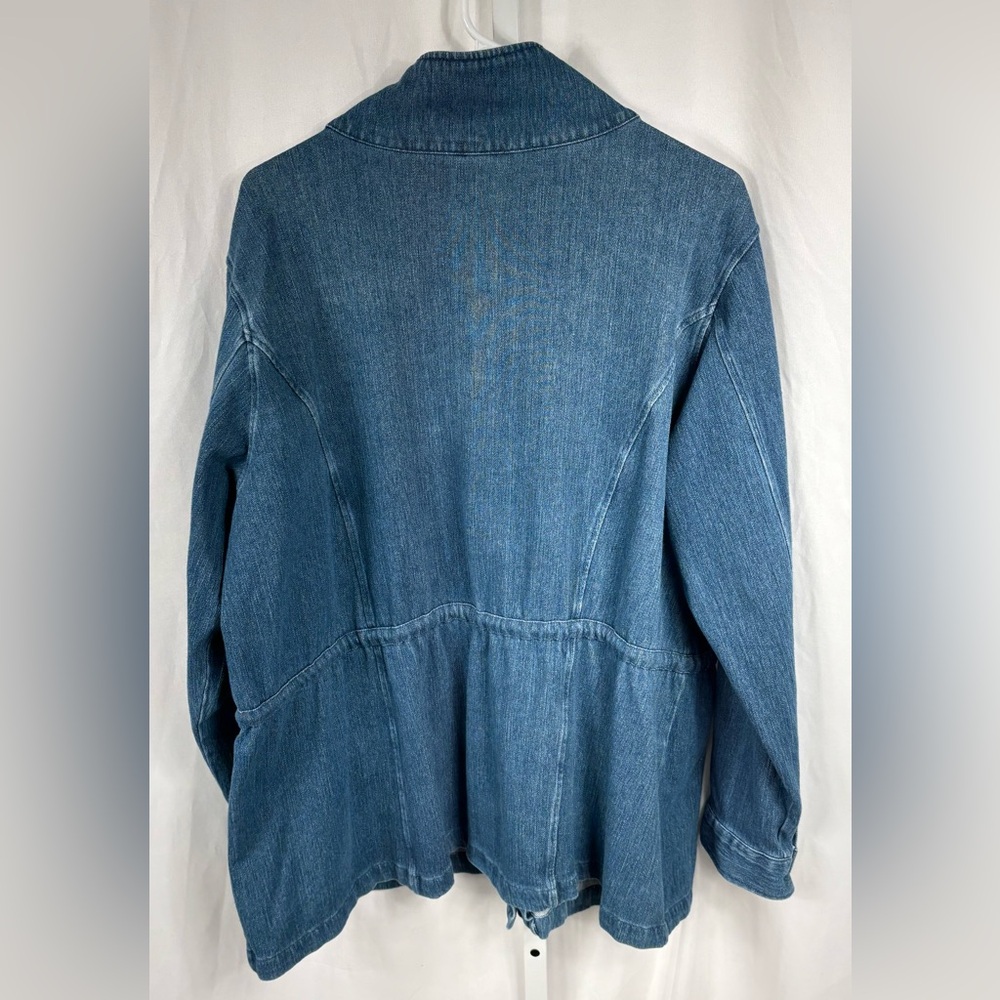 DG2 Diana Gilman Blue Jean Anorak Jacket with Pockets, 1X - Picture 9 of 9